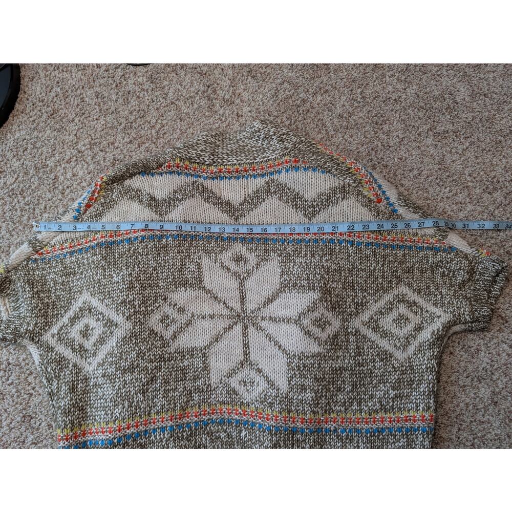 American Eagle Outfitters Open Front Cardigan Sweater Size XS/S Fair Isle Wool - Picture 4 of 10
